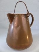 Large copper milk jug approx 23cm high