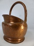 Copper coal scuttle