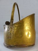 Small brass coal scuttle