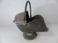 Victorian copper coal scuttle