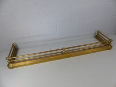 Large brass fireplace fender approx 140cm x 39cm