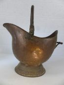 Antique copper coal scuttle