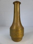 Pair of Art Nouveau brass bottle vases