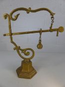 Antique brass weighing scales maker MDCV