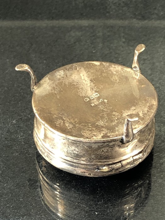 Silver lidded jewellery box on tripod support - Image 6 of 7