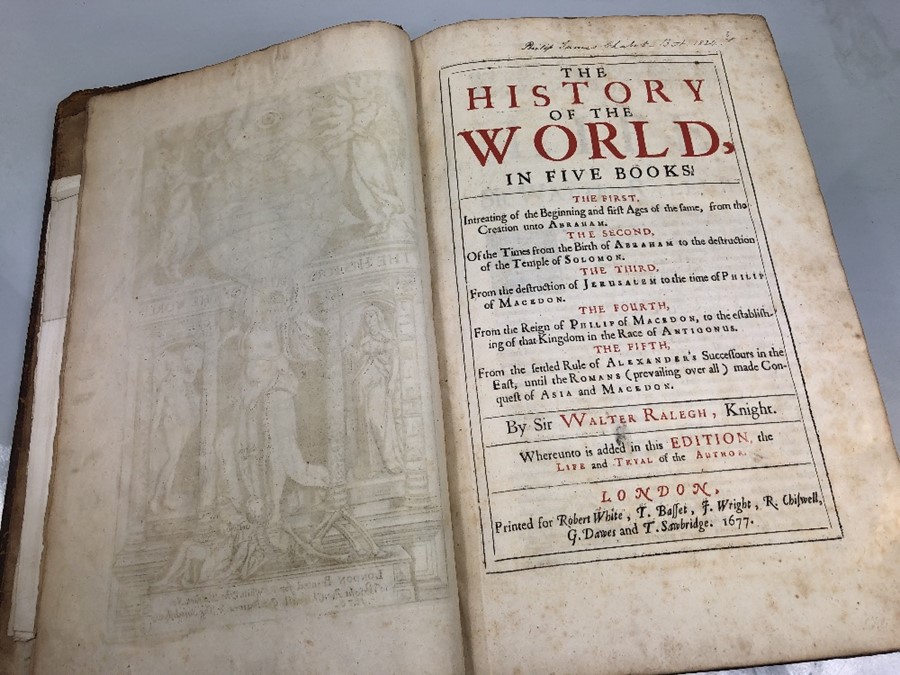THE HISTORY OF THE WORLD IN FIVE BOOKS by Sir Walter Ralegh, Knight: Very good antiquarian - Image 6 of 15