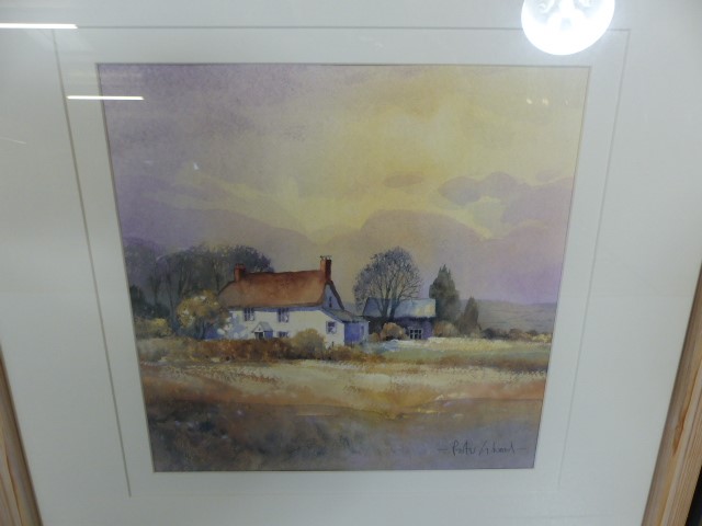 Pair of prints of countryside cottage scenes framed by Peter H Hood - Image 2 of 7