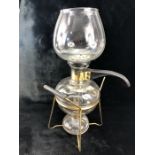 Brass & Glass vintage coffee maker with oil burner