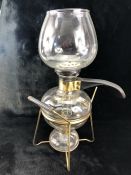 Brass & Glass vintage coffee maker with oil burner