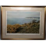 ANDREW COATES (BRITISH, B.1955) Limited edition large framed Print 111/250 of Beer Head, Lyme Bay,