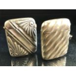 Two Silver plated vesta cases one marked ALBO silver