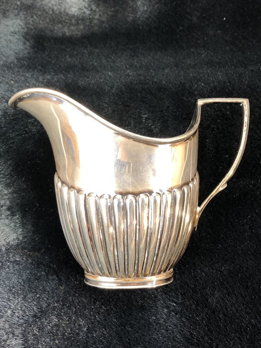 Victorian Silver Hallmarked teaset, London 1894, teapot, sugar and milk total weight approx 382g - Image 10 of 12