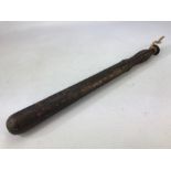 Victorian wooden truncheon, possibly a maker’s sample, painted with crown/ VR cypher/ “SC 1868”
