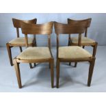 Set of four mid-century dining chairs