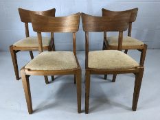 Set of four mid-century dining chairs