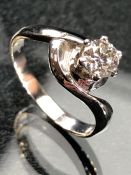 18ct white gold single stone diamond ring of approx 0.40cts