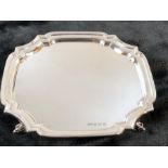 Sheffield hallmarked silver tray maker EV approx weight 323g