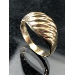14ct yellow gold ring of rope design
