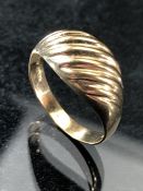 14ct yellow gold ring of rope design