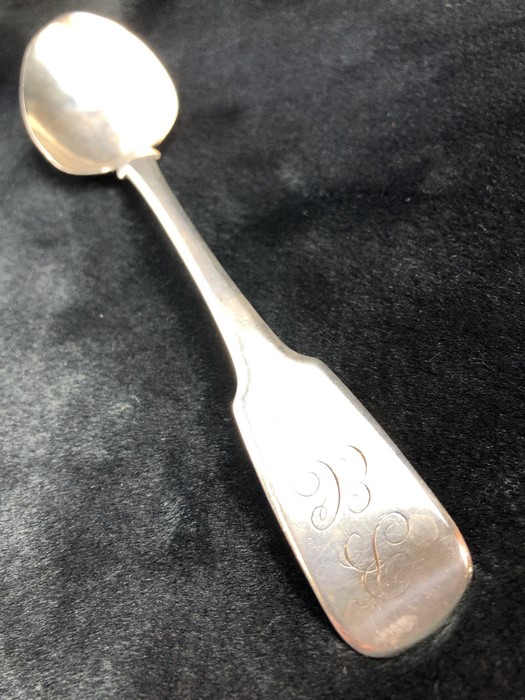 A George III silver fiddle pattern serving spoon, by Sarah Purver, hallmarked London 1817, - Image 3 of 5
