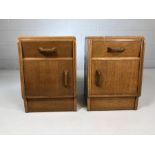 Pair of light wood matching G-Plan bedside tables