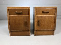 Pair of light wood matching G-Plan bedside tables