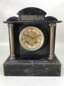 Victorian slate mantle clock