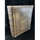 Large Leather Bound family Bible illustrated with more than nine hundred highly finished engravings.
