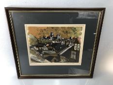 NORMAN WADE limited edition print titled 'Durham', 139/200, dated 1976, signed lower right, approx