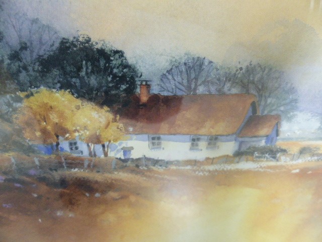 Pair of prints of countryside cottage scenes framed by Peter H Hood - Image 6 of 7