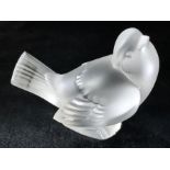 Lalique glass model of a bird, signed R Lalique, France