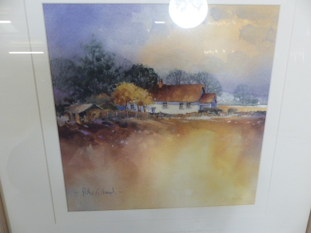 Pair of prints of countryside cottage scenes framed by Peter H Hood - Image 3 of 7