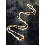 9ct Gold delicate curb link chain marked 9kt (approx 3.2g)
