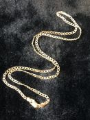 9ct Gold delicate curb link chain marked 9kt (approx 3.2g)