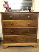 Reproduction mahogany Victorian-style chest of drawers