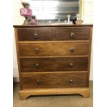 Reproduction mahogany Victorian-style chest of drawers