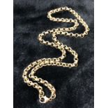 9ct Gold circular link necklace (approx 31.8g)