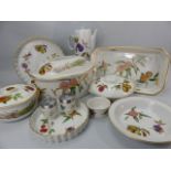 Selection of Royal Worcester Evesham tableware over two shelves