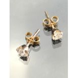 A pair of 1/4 ct diamond stud earrings
