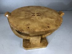 Birdseye maple Art Deco classic design circular coffee table