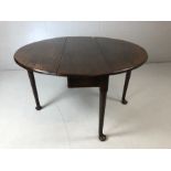 Mahogany drop leaf table on Queen Anne legs
