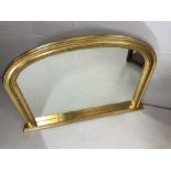 Modern gold overmantle mirror