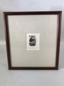 Donald Myall, (contemporary), miniature study of a Oyster Catcher , woodblock signed and inscribed