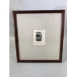 Donald Myall, (contemporary), miniature study of a Oyster Catcher , woodblock signed and inscribed