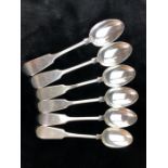 Silver Hallmarked Sheffield spoons maker John Round six in total dated 1899 total weight approx