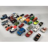 Collection of play worn Die-cast toy cars and trucks to include Corgi & Matchbox