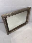 Large Bevel edged silver Gilt framed mirror approx 84 x 113cm