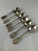Six Hallmarked Silver teaspoons London 1852 (total weight 96g) maker Robert Smily