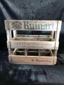 Wooden champagne/wine crate marked 'Ruinart'