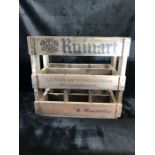 Wooden champagne/wine crate marked 'Ruinart'